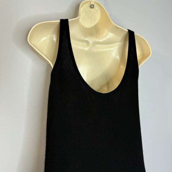 Lauren Ralph Lauren Black Knit Midi Dress Wool Angora Classic Luxury Timeless M - Picture 5 of 11